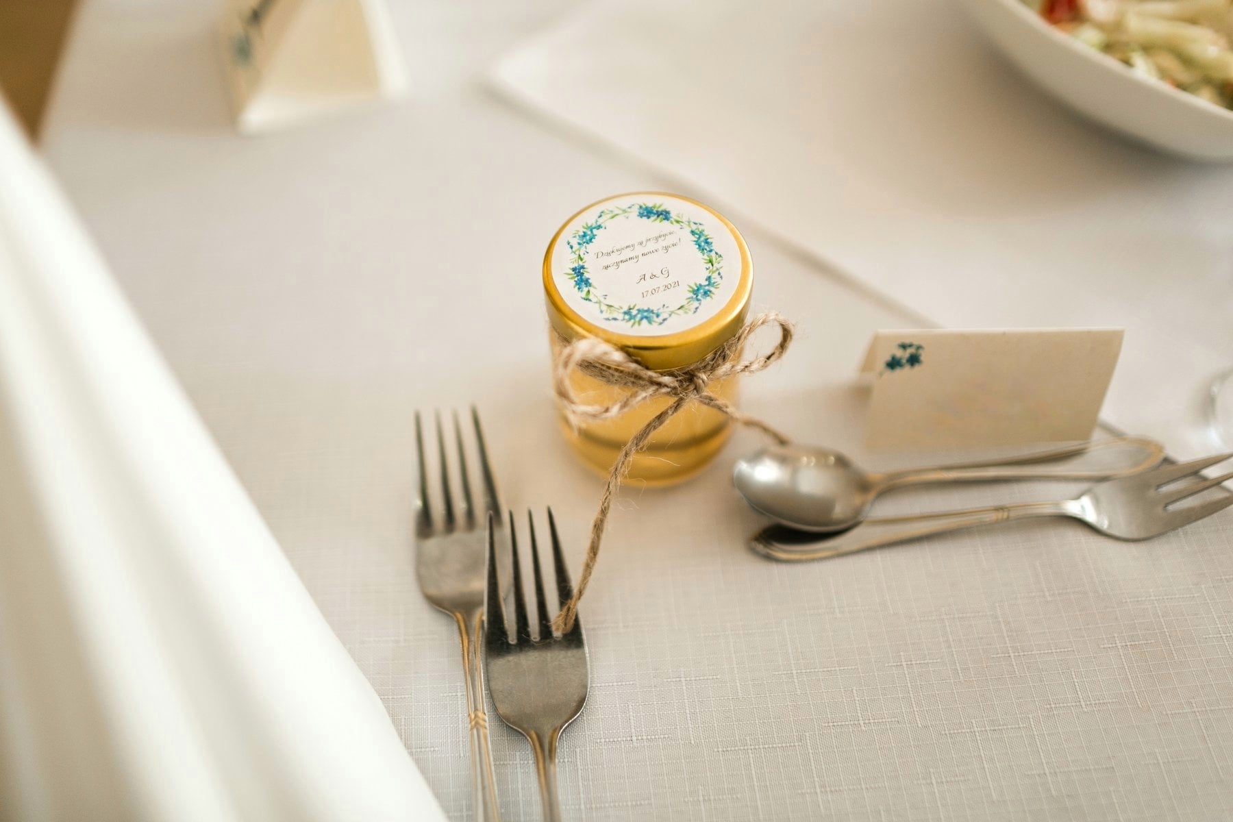 Mini miodki stół weselny